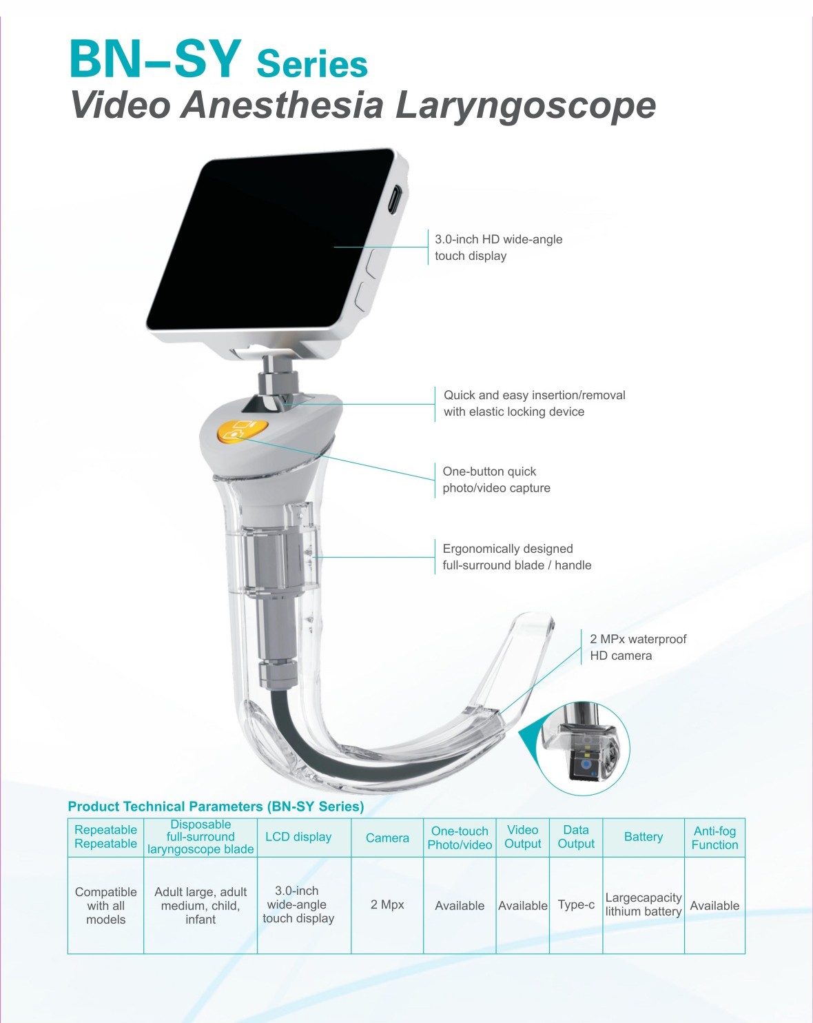 BN-SY Series Video Anesthetic Laryngoscope